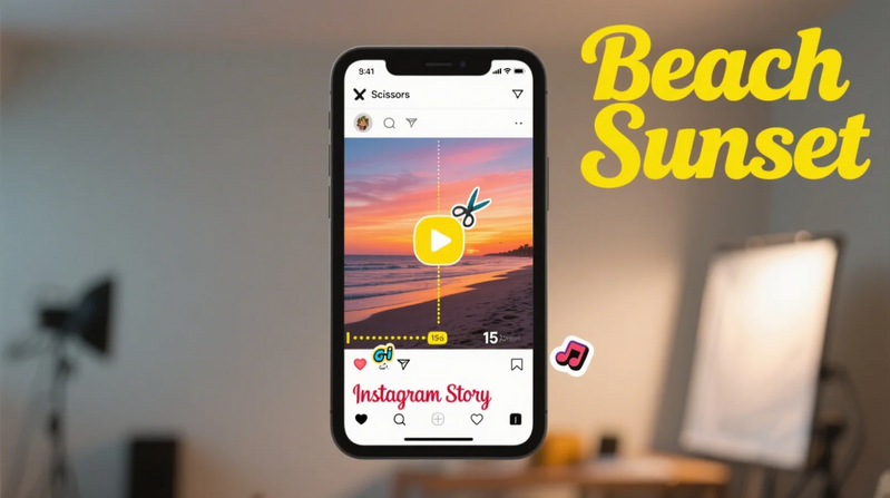 Using the Instagram app to trim your video Using the Instagram app to trim your video